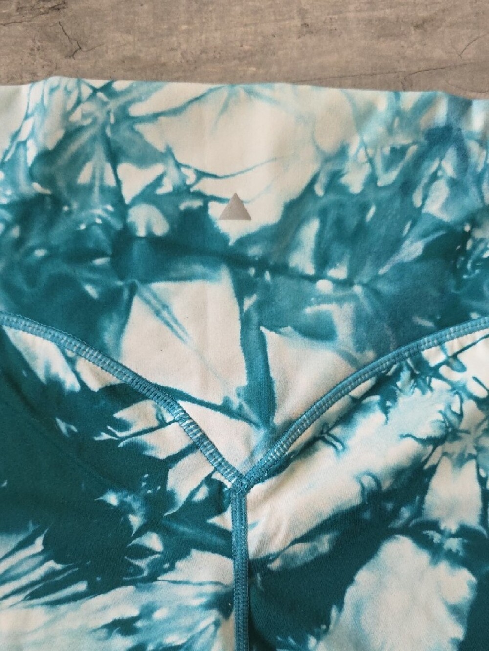 Balance Athletica Teal and White Tie-Dye Bike Shorts - Picture 3 of 10